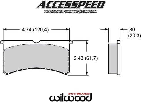 Wilwood 150-20-7420K BP-20 Brake Pad Set #7420 for FSL, SL4 & SL6 CaliperS in Kuwait