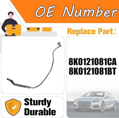 Engine Coolant Overflow Reservoir Tank Hose Compatible for Audi A4 A5 Quattro Allroad 1.8T 2.0T 2010-2017 Replace# 8K0121081CA 8K0121081BT in Kuwait