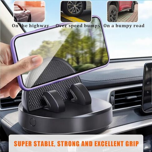 Car Dashboard Phone Mount 360° Rotatable,Adhesive Auto Phone Holder,Center Console Car Mount,Dashboard Phone Stand for All Smartphones(1PC,ZJ04) in Kuwait
