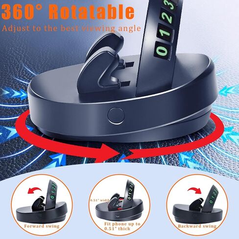 Car Dashboard Phone Mount 360° Rotatable,Adhesive Auto Phone Holder,Center Console Car Mount,Dashboard Phone Stand for All Smartphones(1PC,ZJ04) in Kuwait
