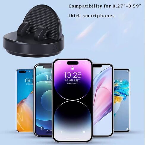 Car Dashboard Phone Mount 360° Rotatable,Adhesive Auto Phone Holder,Center Console Car Mount,Dashboard Phone Stand for All Smartphones(1PC,ZJ04) in Kuwait