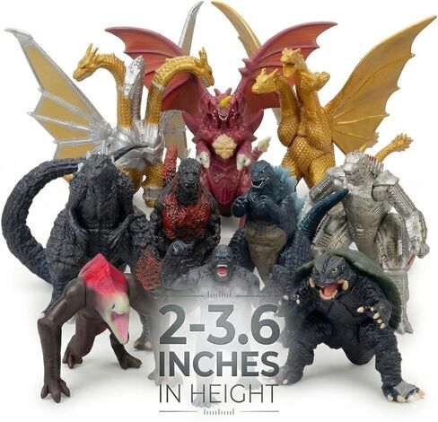 JAYKENIXO 18 PCS Monster Action Figures Set – Dinosaur Dragon & Robot Kaiju Toys, Mini Figures 3–4 Inch, Kids Cake Toppers, Party Favors Gift Pack in Saudi Arabia