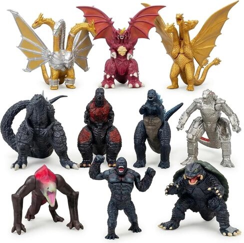JAYKENIXO 18 PCS Monster Action Figures Set – Dinosaur Dragon & Robot Kaiju Toys, Mini Figures 3–4 Inch, Kids Cake Toppers, Party Favors Gift Pack in Saudi Arabia