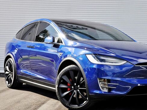 iJDMTOY 4pc Gloss Finish Real/Genuine Black Carbon Fiber Side Door Push Handle Decoration Cover Trims Compatible with 2015-up Tesla Model X in Kuwait