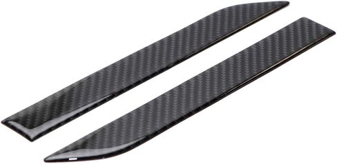 iJDMTOY 4pc Gloss Finish Real/Genuine Black Carbon Fiber Side Door Push Handle Decoration Cover Trims Compatible with 2015-up Tesla Model X in Kuwait
