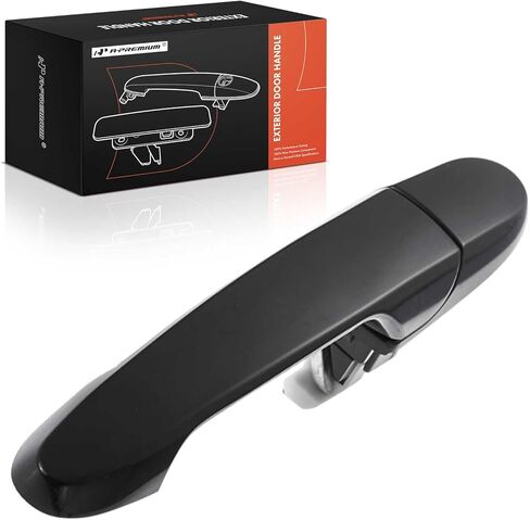 A-Premium Rear Left Driver Side Exterior Door Handle Compatible with Chevrolet Cobalt 2005-2010 & Pontiac G5 2007-2010, Primed Black, Replace# 15918957 in Kuwait