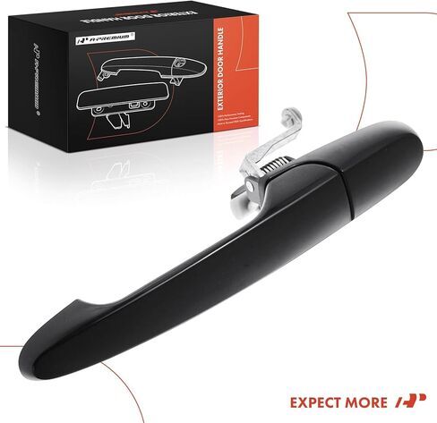 A-Premium Rear Left Driver Side Exterior Door Handle Compatible with Chevrolet Cobalt 2005-2010 & Pontiac G5 2007-2010, Primed Black, Replace# 15918957 in Kuwait