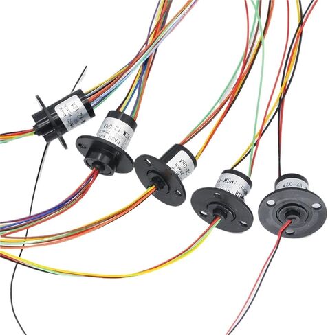 1pcs 12.5mm Micro Slip Ring 2/4/6/8/12/18 Channel 2A Rotate Dining Table RC Model Chassis Infinite Rotation PTZ Gimbal Electric Rings(2 Channel) in Saudi Arabia