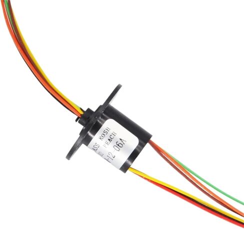 1pcs 12.5mm Micro Slip Ring 2/4/6/8/12/18 Channel 2A Rotate Dining Table RC Model Chassis Infinite Rotation PTZ Gimbal Electric Rings(2 Channel) in Saudi Arabia