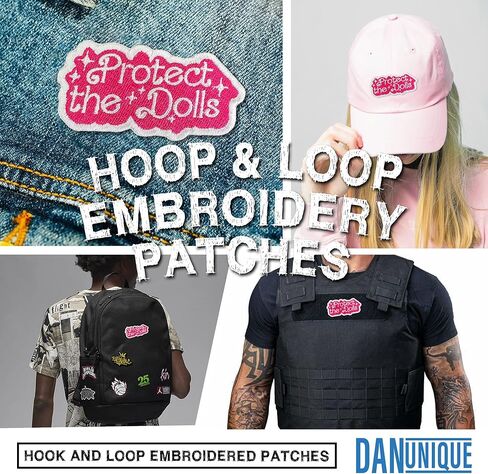 Protect The Dolls Hook and Loop Patch Feminist Womens Rights Human Rights Trans Rights Hook & Loop Embroidered Patches for Caps, Bags, Vest Dog Harness, Tactical Military Patch Gifts 3 Inches in Kuwait
