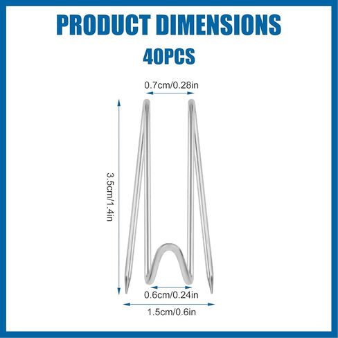 Penitue 40pcs Fabric Panel Wall Hanger Hooks, Metal Office Partition Hanging Hooks Cubicle Picture Hangers for Fabric Walls for Office Home School Decor DIY Parties (Silver) in Saudi Arabia