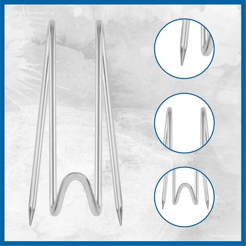 Penitue 40pcs Fabric Panel Wall Hanger Hooks, Metal Office Partition Hanging Hooks Cubicle Picture Hangers for Fabric Walls for Office Home School Decor DIY Parties (Silver) in Saudi Arabia
