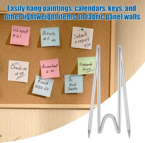 Penitue 40pcs Fabric Panel Wall Hanger Hooks, Metal Office Partition Hanging Hooks Cubicle Picture Hangers for Fabric Walls for Office Home School Decor DIY Parties (Silver) in Saudi Arabia