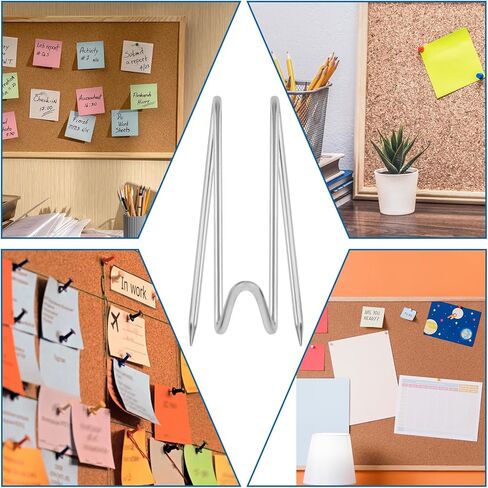 Penitue 40pcs Fabric Panel Wall Hanger Hooks, Metal Office Partition Hanging Hooks Cubicle Picture Hangers for Fabric Walls for Office Home School Decor DIY Parties (Silver) in Saudi Arabia