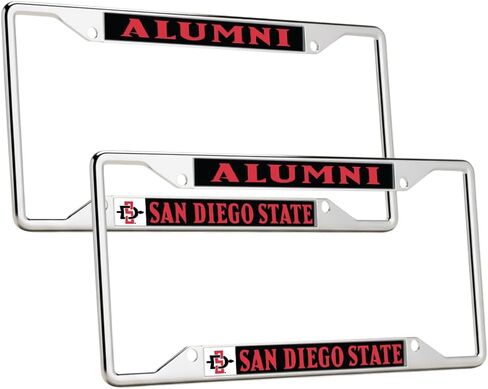 Desert Cactus San Diego State University Car Accessories Metal License Plate Frame for Front or Rear of Car (Alumni 2 Pack) in Kuwait