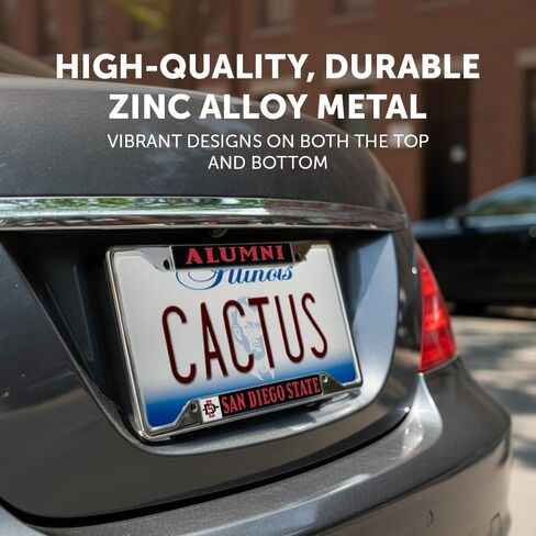 Desert Cactus San Diego State University Car Accessories Metal License Plate Frame for Front or Rear of Car (Alumni 2 Pack) in Kuwait