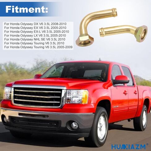 Transmission Cooler Oil Tube Connector Compatible with Honda Odyssey 3.5L 2005-2010, 2 pcs Radiator Transmission Cooler Line Fittings in Saudi Arabia