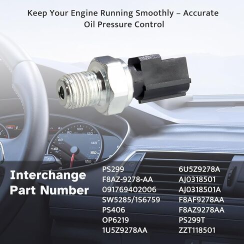 Engine Oil Pressure Sensor Sender Switch, Sending Unit fit for 1999 2000 2001 2002 2003 2004 2005 Ford Taurus Focus Escape Escort Windstar, Mercury Sable, Mazda Tribute, Mazda 6 MPV, PS299 in Kuwait