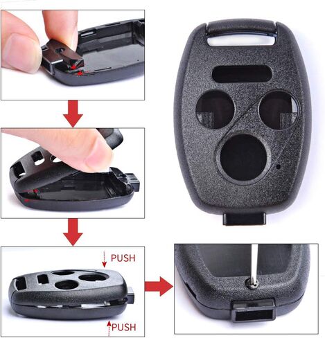 Mikkuppa Honda Key Fob Cover Shell - Replacement for Honda Accord Civic EX Pilot Key Fob Keyless Entry Remote Shell Case & Pad with Screwdriver in Kuwait