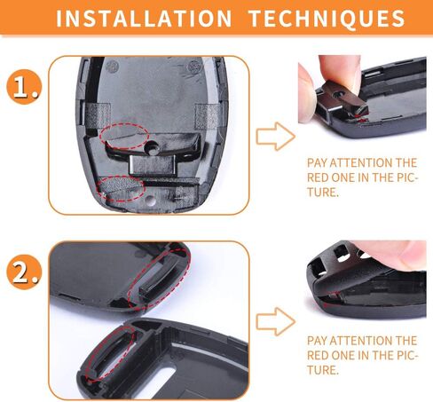 Mikkuppa Honda Key Fob Cover Shell - Replacement for Honda Accord Civic EX Pilot Key Fob Keyless Entry Remote Shell Case & Pad with Screwdriver in Kuwait