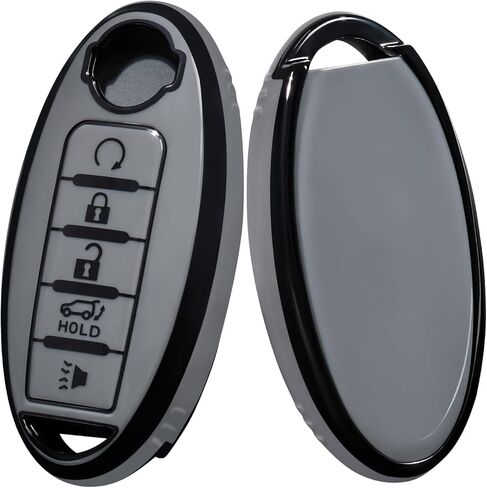 Compatible with Nissan Key Fob Cover Soft TPU Key Case for Infiniti X-Trail Rogue Altima Quest Pathfinder Sentra Patrol CIMA Fuga Armada Teana Murano 5 Buttons Key Shell in Saudi Arabia