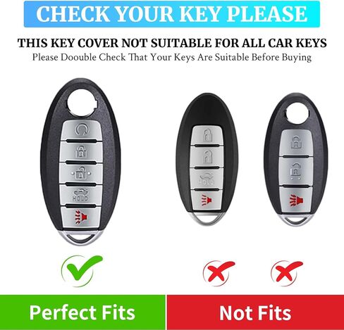 Compatible with Nissan Key Fob Cover Soft TPU Key Case for Infiniti X-Trail Rogue Altima Quest Pathfinder Sentra Patrol CIMA Fuga Armada Teana Murano 5 Buttons Key Shell in Saudi Arabia