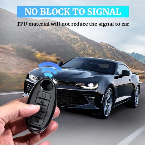 Compatible with Nissan Key Fob Cover Soft TPU Key Case for Infiniti X-Trail Rogue Altima Quest Pathfinder Sentra Patrol CIMA Fuga Armada Teana Murano 5 Buttons Key Shell in Saudi Arabia