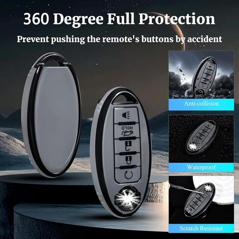 Compatible with Nissan Key Fob Cover Soft TPU Key Case for Infiniti X-Trail Rogue Altima Quest Pathfinder Sentra Patrol CIMA Fuga Armada Teana Murano 5 Buttons Key Shell in Saudi Arabia