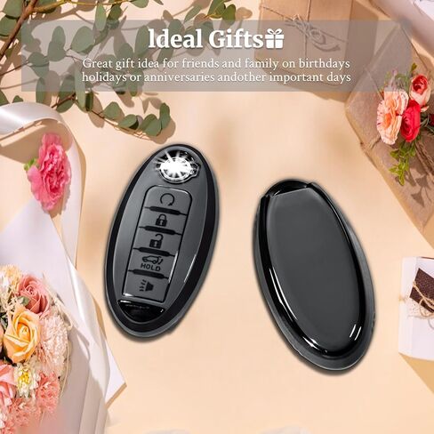 Compatible with Nissan Key Fob Cover Soft TPU Key Case for Infiniti X-Trail Rogue Altima Quest Pathfinder Sentra Patrol CIMA Fuga Armada Teana Murano 5 Buttons Key Shell in Saudi Arabia