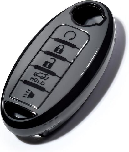 Compatible with Nissan Key Fob Cover Soft TPU Key Case for Infiniti X-Trail Rogue Altima Quest Pathfinder Sentra Patrol CIMA Fuga Armada Teana Murano 5 Buttons Key Shell in Saudi Arabia