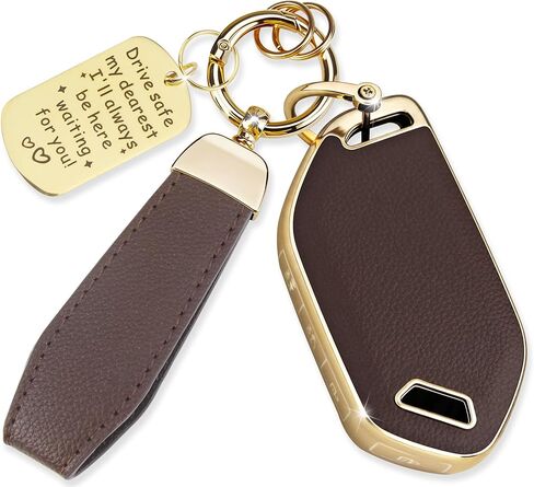 Soft TPU & Leather Key Fob Cover Compatible with Kia K4 K5 2025-2026,Telluride 2023-2025 Carnival 2023-2025 Sorento SPORTAGE EV9 EV5, with Keychain & Metal Blessing Tag (5 Button Pink) in Saudi Arabia