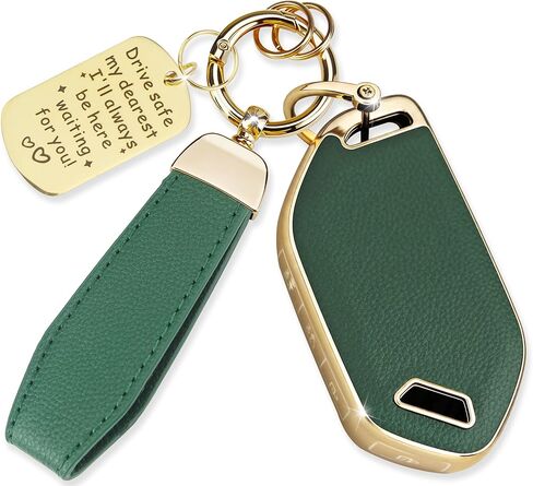 Soft TPU & Leather Key Fob Cover Compatible with Kia K4 K5 2025-2026,Telluride 2023-2025 Carnival 2023-2025 Sorento SPORTAGE EV9 EV5, with Keychain & Metal Blessing Tag (5 Button Pink) in Saudi Arabia