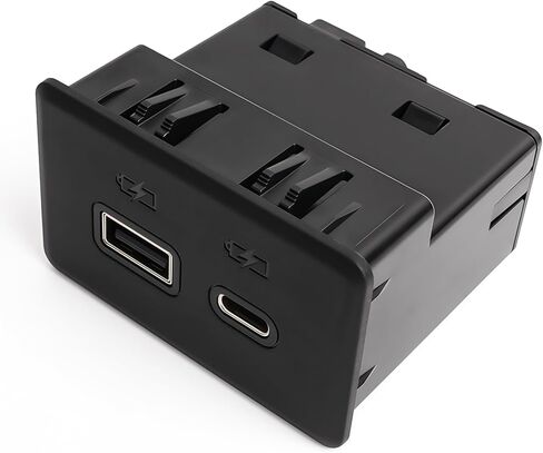 13525889 Black Rear Dual USB Charge Port Fit For Chevrolet Silverado Sierra 1500 2500 HD 3500 HD 2019-2023 Fit For GMC Yukon XL Sierra 19-23 Fit For Cadillac Escalade 2021-2023 Replace For 13540949 in Saudi Arabia