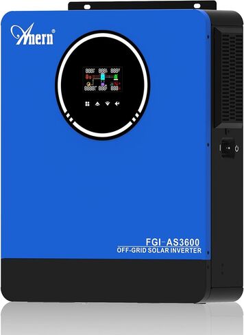 3600W Hybrid Solar Inverter 24V to 110V/120VAC All in One for Home Backup Off-Grid Living Pure Sine Wave with 120A MPPT Charge Controller, 4200W PV Input, Works with Lead-Acid & Lithium Battery in Saudi Arabia