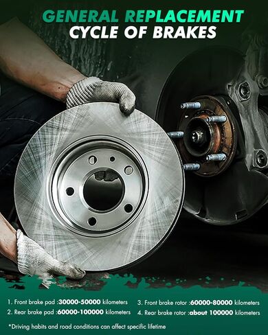 SCITOO Brake Kits For Nissan For Cube 2009-2014,For Nissan For Sentra 2007-2012,For Versa 2007-2012 Front Disc Brake Rotors and Ceramic Brakes Pads Replacement:D815-7318,31463 in Kuwait