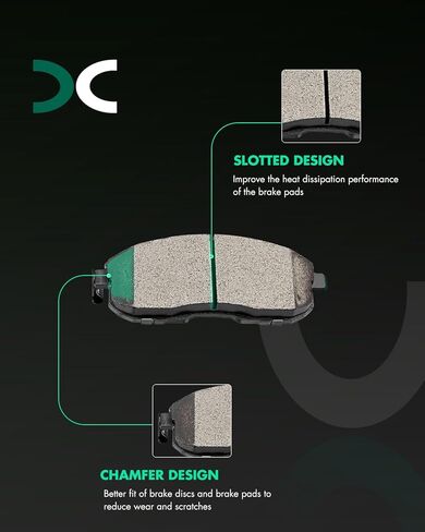 SCITOO Brake Kits For Nissan For Cube 2009-2014,For Nissan For Sentra 2007-2012,For Versa 2007-2012 Front Disc Brake Rotors and Ceramic Brakes Pads Replacement:D815-7318,31463 in Kuwait
