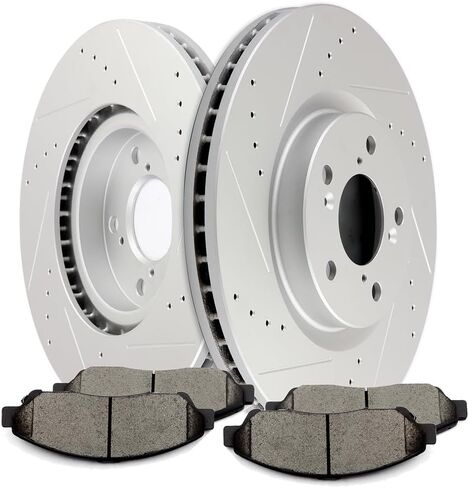 SCITOO Brake Kits For Nissan For Cube 2009-2014,For Nissan For Sentra 2007-2012,For Versa 2007-2012 Front Disc Brake Rotors and Ceramic Brakes Pads Replacement:D815-7318,31463 in Kuwait