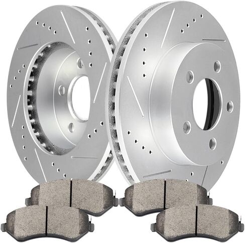 SCITOO Brake Kits For Nissan For Cube 2009-2014,For Nissan For Sentra 2007-2012,For Versa 2007-2012 Front Disc Brake Rotors and Ceramic Brakes Pads Replacement:D815-7318,31463 in Kuwait