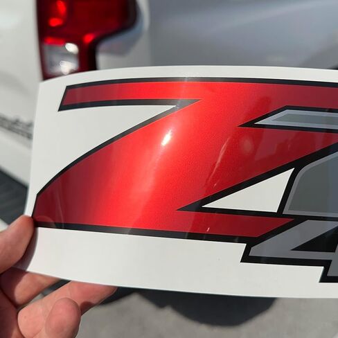Gold Hook Z71 4x4 Decals Compatible with Chevy Silverado (2007-2013) Bed Side 1500 2500 HD, Set of 2, Premium Series (Metallic Finish) in Kuwait