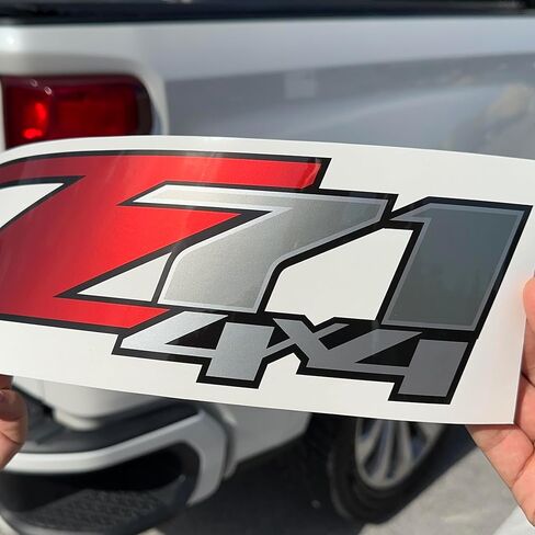 Gold Hook Z71 4x4 Decals Compatible with Chevy Silverado (2007-2013) Bed Side 1500 2500 HD, Set of 2, Premium Series (Metallic Finish) in Kuwait