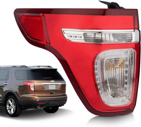 Halogen Tail Light Compatible with 2011 2012 2013 2014 2015 Ford Explorer XLT/Limited Taillight Rear Stop Brake Side Marker Signal Lamp Assembly Replace #BB5Z13404C (Right Passenger Side) in Saudi Arabia