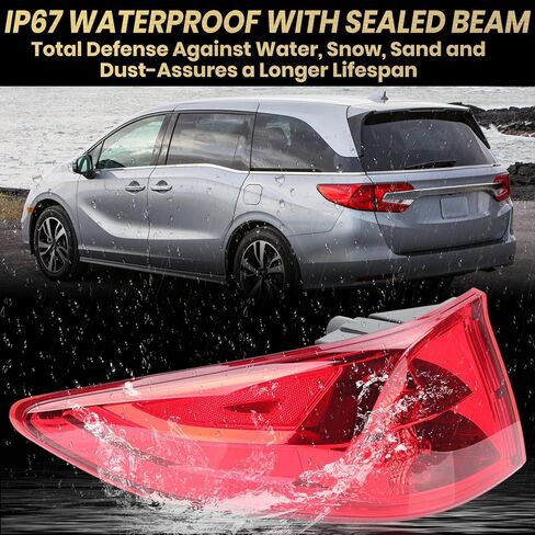 LED Tail lights Assembly Compatible With 2018-2023 Honda Odyssey Left Driver Side Rear Left Outer Light Taillights Replacement for HO2804115 33550-THR-A01 in Saudi Arabia