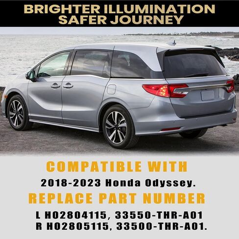 LED Tail lights Assembly Compatible With 2018-2023 Honda Odyssey Left Driver Side Rear Left Outer Light Taillights Replacement for HO2804115 33550-THR-A01 in Saudi Arabia