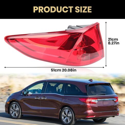 LED Tail lights Assembly Compatible With 2018-2023 Honda Odyssey Left Driver Side Rear Left Outer Light Taillights Replacement for HO2804115 33550-THR-A01 in Saudi Arabia