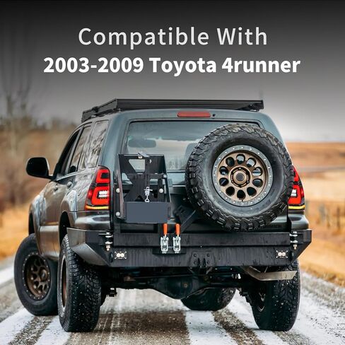 KARPAL Pair LED Tail Light Assembly Black Housing Red Compatible with 2003-2009 Toyota 4runner Animation Sequential Rear Tail Lamp in Kuwait