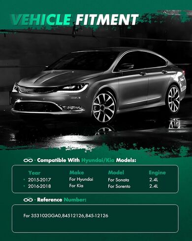 SCITOO FJ1438 4 قطعة 6 ثقوب حاقن الوقود يصلح لشركة هيونداي لسوناتا 2.4L 2015 2016 2017 ، لكيا لسورينتو 2.4L 2016 2017 2018 ، 353102GGA0 84512126 845-12126 353102GGA1 in Kuwait
