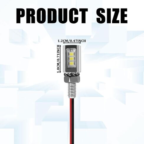 LED License Plate Light, Motorcycle License Plate Light, 2PCS 12V Waterproof Aluminum Housing Assembly, Super Bright White LED Bulb Tag Screw Lamp for Car, Motorcycle, Truck, RV, ATV, Bike (Silver) in Saudi Arabia