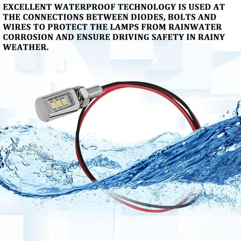LED License Plate Light, Motorcycle License Plate Light, 2PCS 12V Waterproof Aluminum Housing Assembly, Super Bright White LED Bulb Tag Screw Lamp for Car, Motorcycle, Truck, RV, ATV, Bike (Silver) in Saudi Arabia