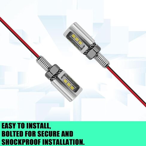 LED License Plate Light, Motorcycle License Plate Light, 2PCS 12V Waterproof Aluminum Housing Assembly, Super Bright White LED Bulb Tag Screw Lamp for Car, Motorcycle, Truck, RV, ATV, Bike (Silver) in Saudi Arabia