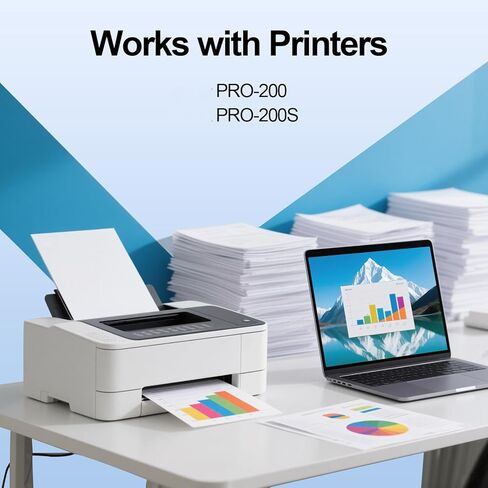 CLI-65 CLI65 Ink Cartridge Use for PIXMA PRO-200 PRO-200S Printers (8 Pack)(Display Ink Level) in Saudi Arabia